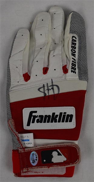Juan Gonzalez Game Used & Signed Franklin Batting Glove