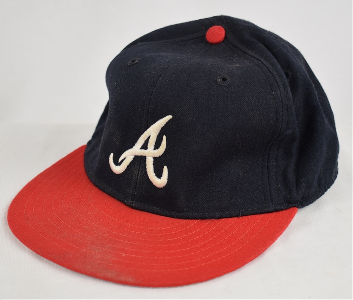 John Smoltz c. 1989-91 Atlanta Braves Rookie Era Game Used Hat w/Dave Miedema LOA