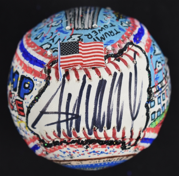 Donald Trump One-Of-A-Kind Charles Fazzino Baseball 