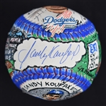 Sandy Koufax One-Of-A-Kind Charles Fazzino Baseball 