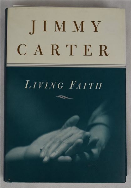 Jimmy Carter Autographed "Living Faith" Hardcover Book