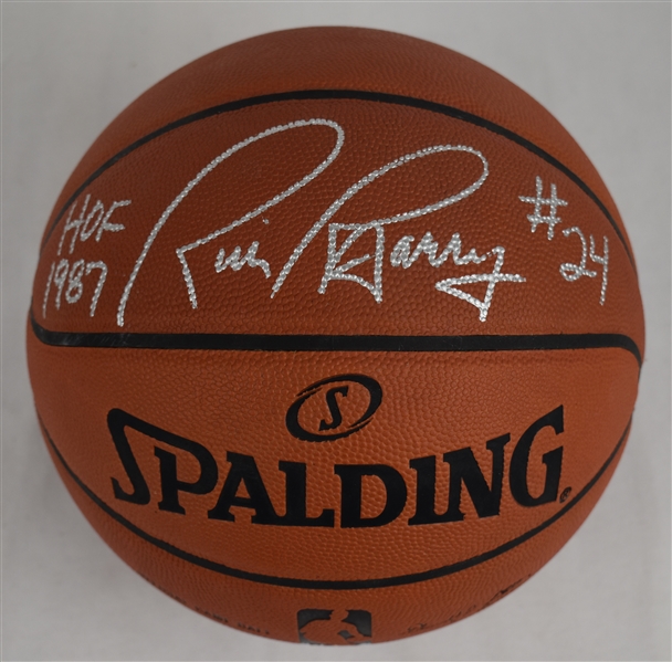 Rick Barry Autographed & Inscribed Basketball 
