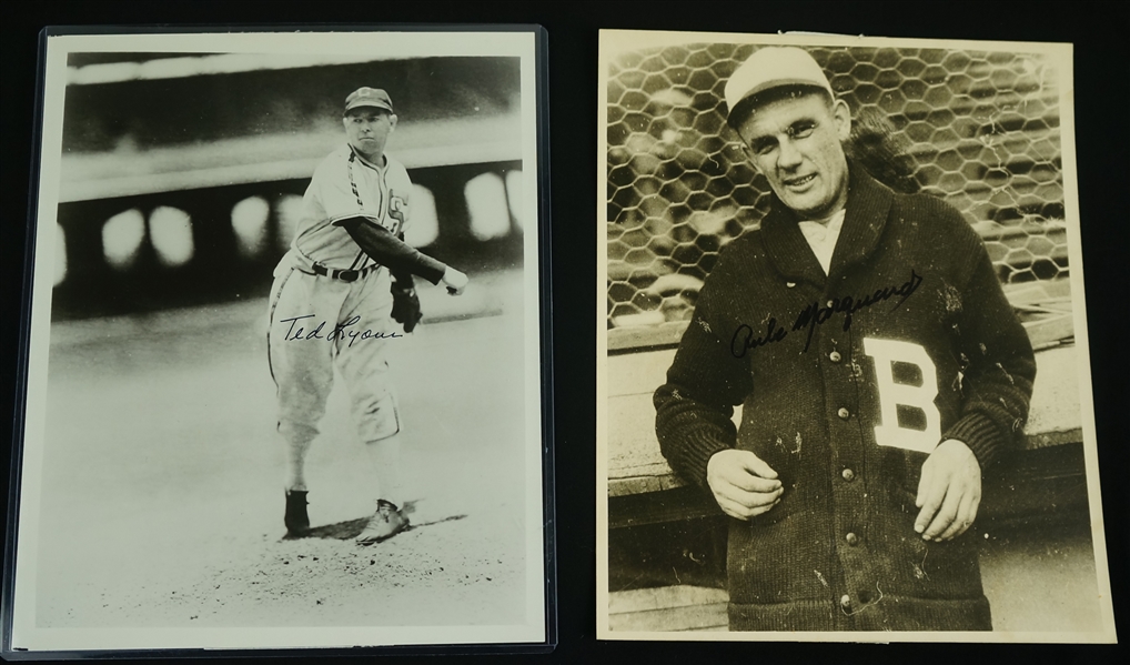 Rube Marquard & Ted Lyons Autographed Photos