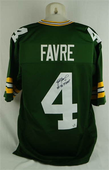 Brett Favre Autographed & Inscribed Green Bay Packers Jersey