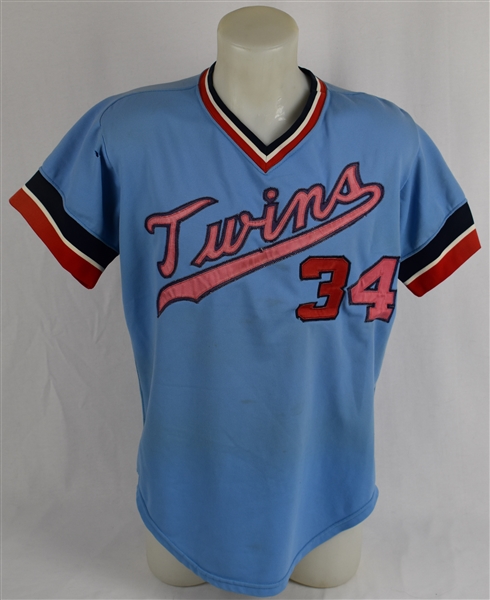 Greg Thayer 1978 Minnesota Twins Game Used Jersey w/Dave Miedema LOA