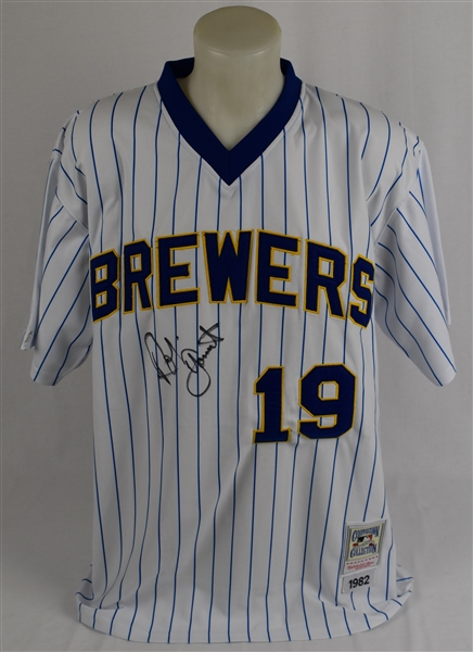 Robin Yount Autographed Milwaukee Brewers Home Jersey