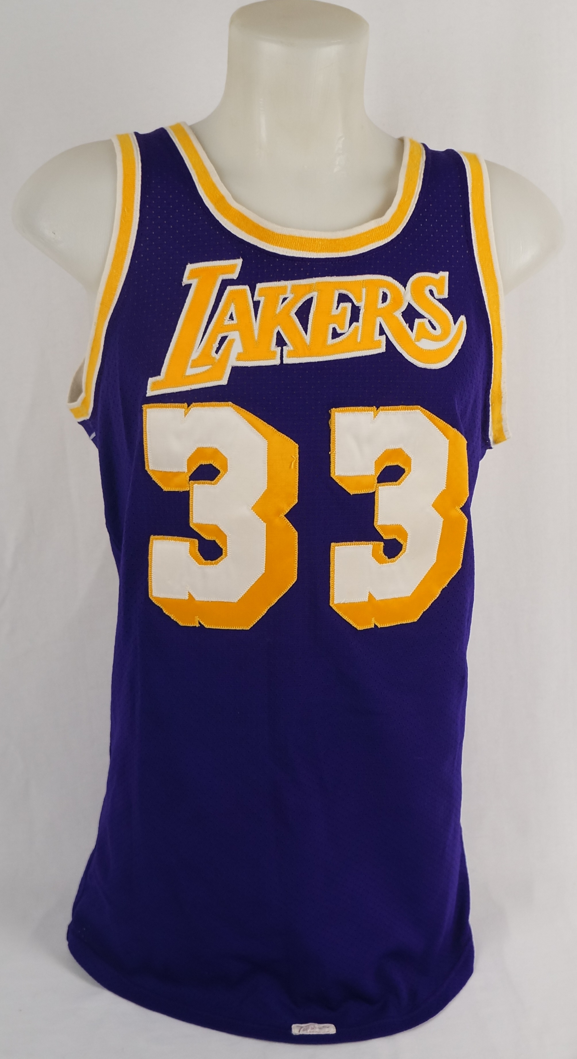 Kareem Abdul-Jabbar 1984 NBA Finals Los Angeles Lakers Game Worn Jersey, Matched to Multiple Games, ZENITH, PART II, 2023