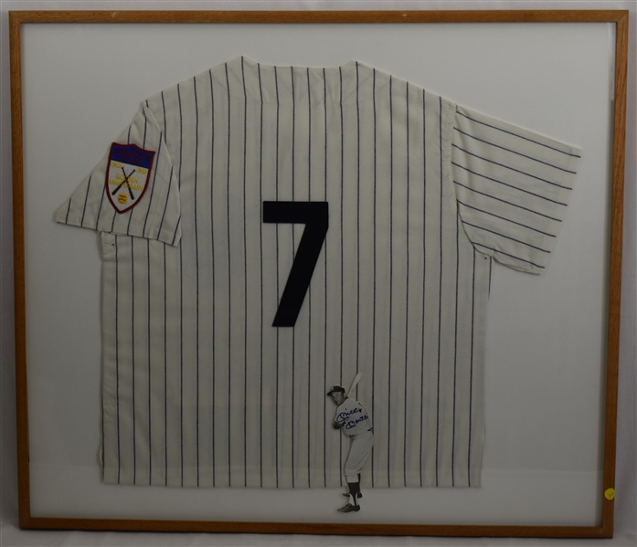 Mickey Mantle Autographed & Framed Jersey Display