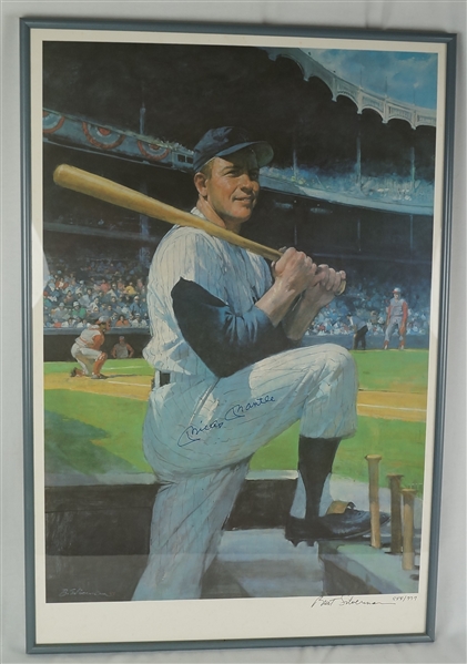 Mickey Mantle Autographed & Framed Limited Edition Lithograph