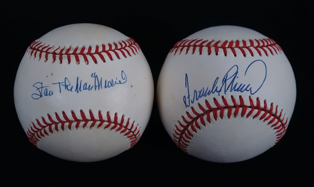 Frank Robinson & Stan Musial Autographed Baseballs