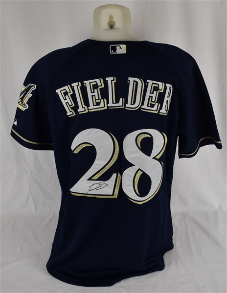 Prince Fielder Autographed Milwaukee Brewers Jersey