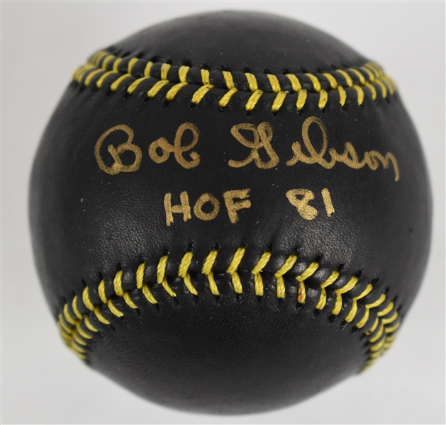Bob Gibson Autographed Limited Edition Black Baseball