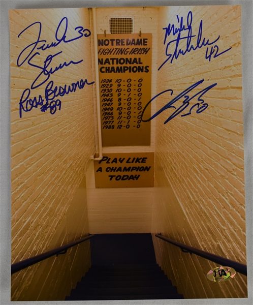 Notre Dame Autographed 8x10 Tunnel Photo