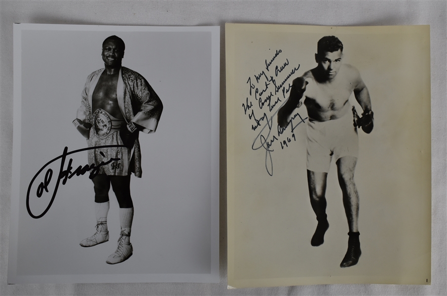 Jack Dempsey & Joe Frazier Autographed Photos