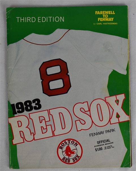 Boston Red Sox 1983 Official Game Day Program 