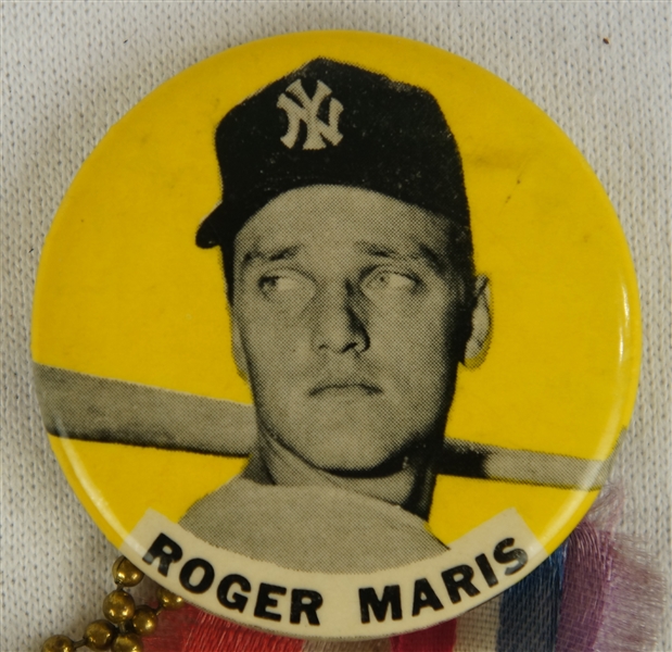 Roger Maris c. 1960s New York Yankees Vintage Pinback Button