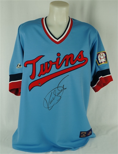 Kirby Puckett Autographed Minnesota Twins 1984 Rookie Throwback Jersey