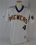 Paul Molitor 1988 Milwaukee Brewers Game Used Jersey w/Harvey Kuenn Patch & Dave Miedema LOA