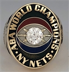 Julius Erving 1974  NY Nets ABA World Champs 10k Gold Jostens