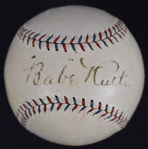 Babe Ruth 1927-28 Single Signed Baseball PSA/DNA LOA