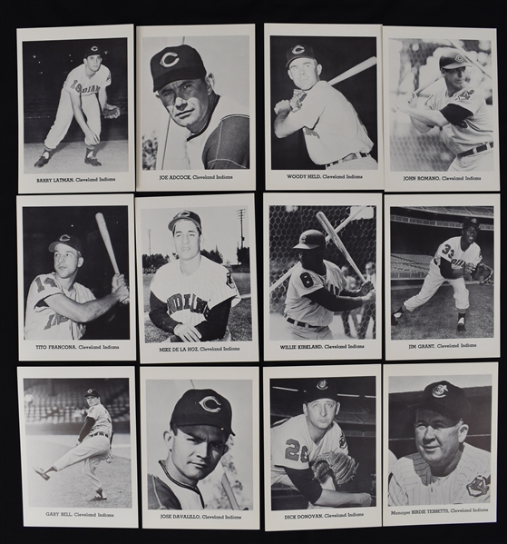 Cleveland Indians 1960s Set of 12 Jay Publishing 5x7 Picture Pack w/Envelope