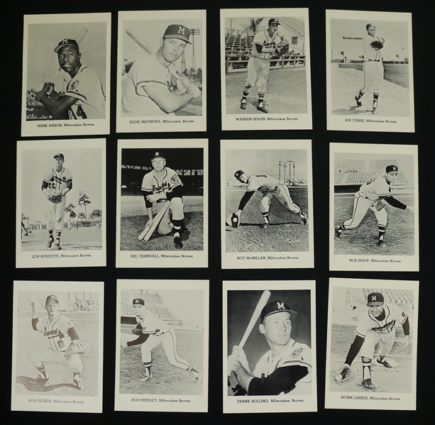 Lot Detail - Milwaukee Braves 1960's Set of 12 Jay Publishing 5x7 ...