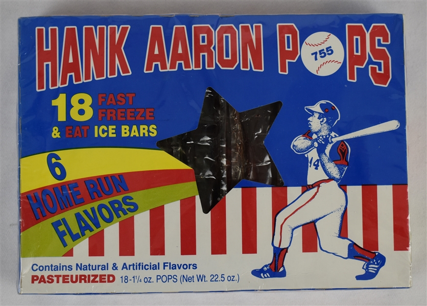 Hank Aaron Vintage Unopened Box of 755 Popsicles
