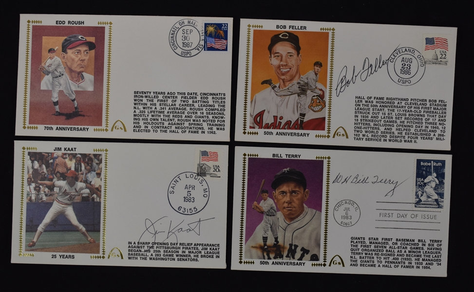 MLB Collection of 3 Anniversary Autographed First Day Covers 