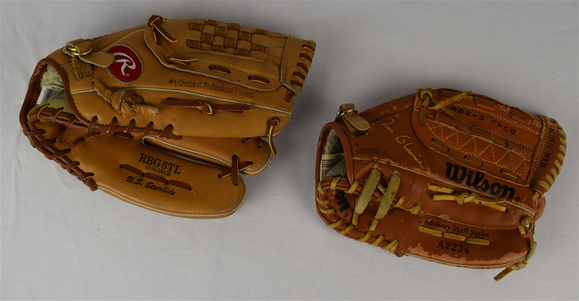 Ken Griffey Jr. & Tom Glavine Baseball Gloves