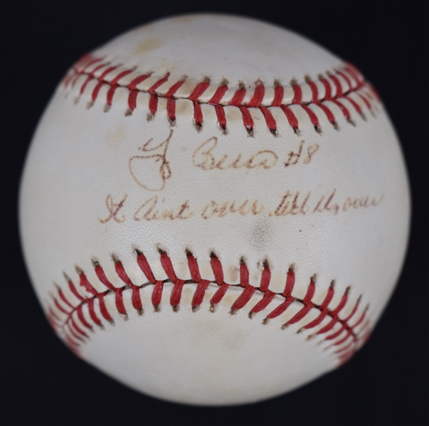 Yogi Berra "It Aint Over Til Its Over" Autographed Baseball