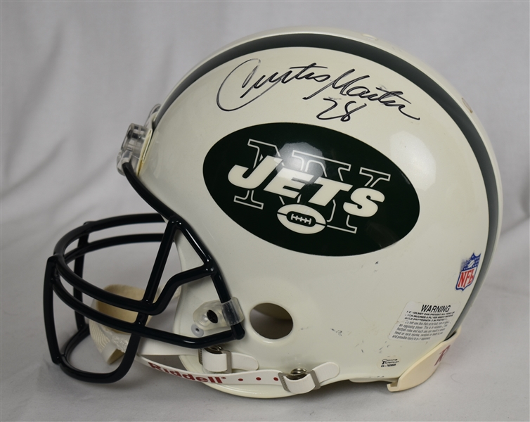 Curtis Martin Autographed New York Jets Full Size Helmet 