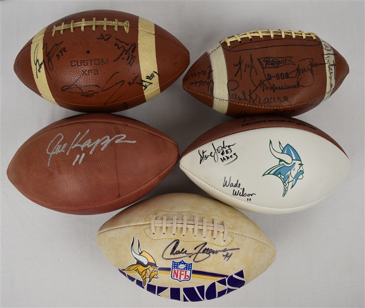 Lot Detail - Minnesota Vikings Collection Of Autographed Footballs