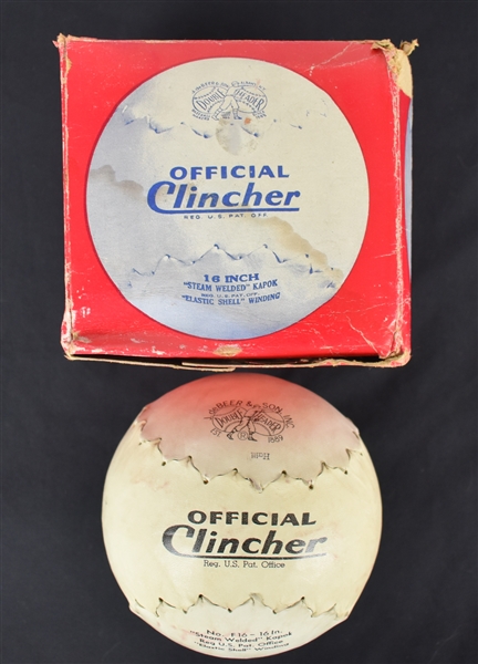 Debeer Official Clincher 16 Inch Softball w/Original Box