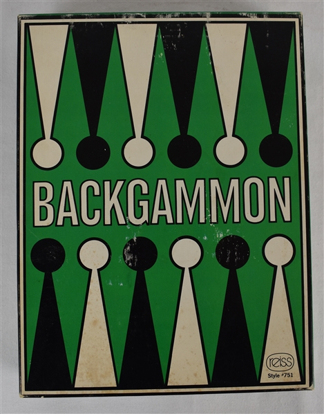 Vintage 1971 Reiss Backgammon Game