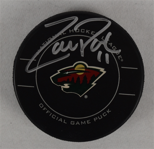 Zach Parise Autographed Minnesota Wild Hockey Puck