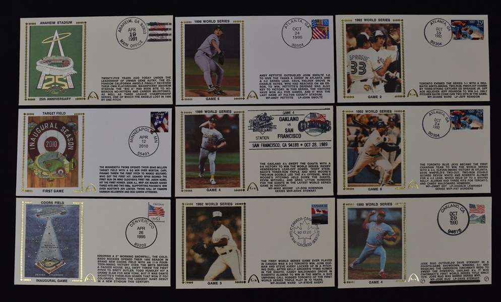 Collection of 9 Unsigned World Series First Day Covers 