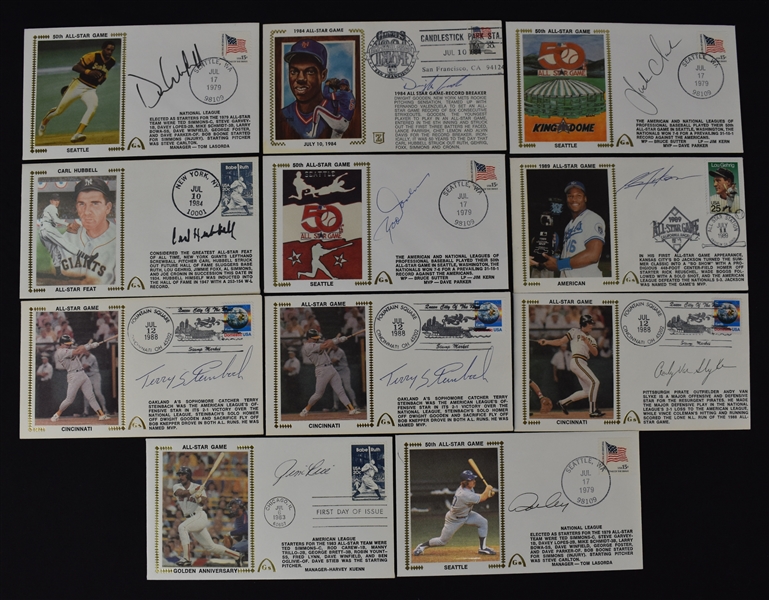 Collection of 11 MLB All-Star Game Autographed First Day Covers 