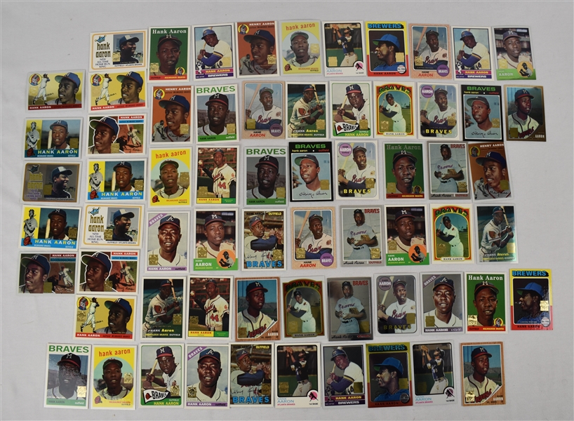 Hank Aaron Lot of 3 Topps Heritage Card Sets