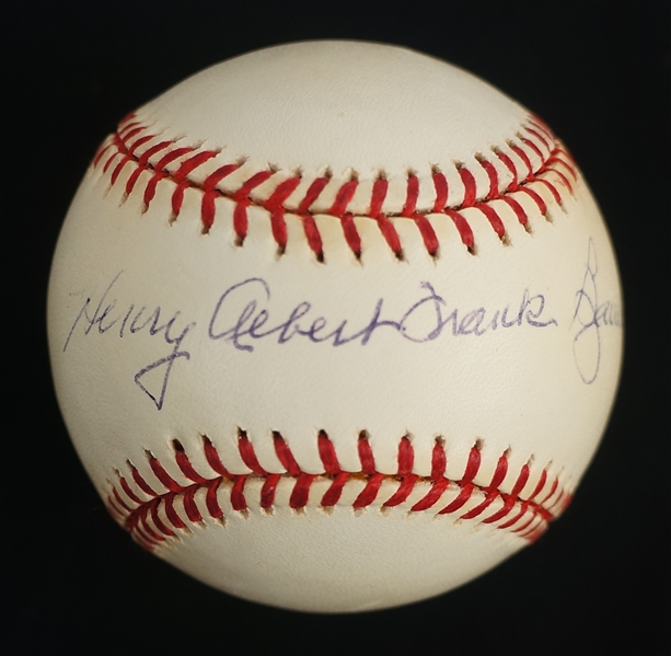 Hank Bauer Full Name Autographed Baseball