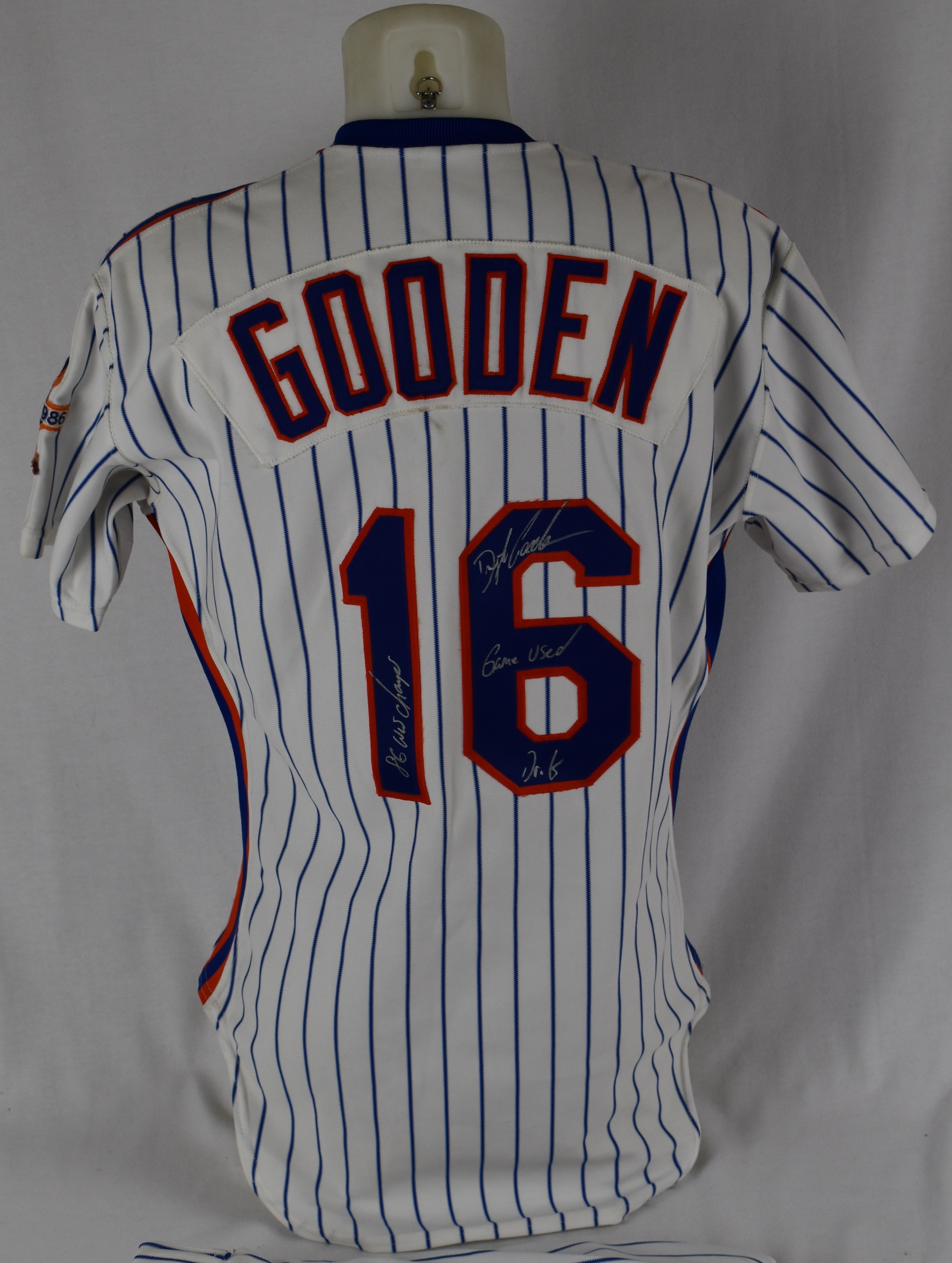 Doc Gooden Authentic Signed Grey Pro Style Framed Jersey Autographed JSA  Witness