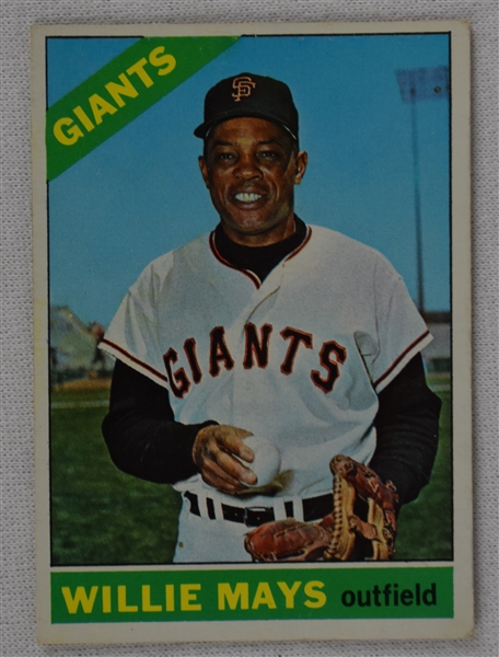 Willie Mays 1966 Topps Baseball Card #1
