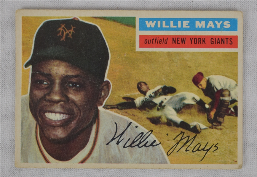 Willie Mays 1956 Topps Baseball Card #130