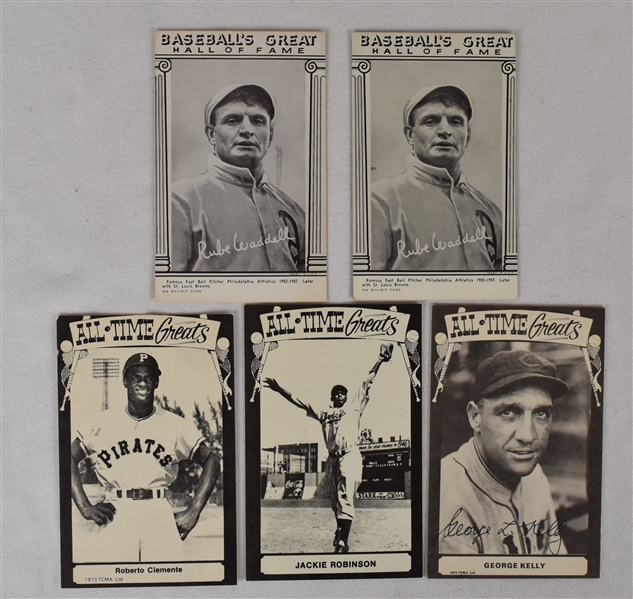 Vintage Lot of 5 Cards w/Clemente & Robinson