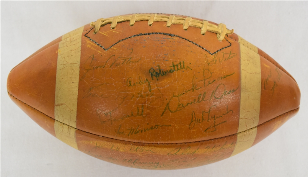 New York Giants 1963 Team Signed Football w/42 Signatures 7 HOFers w/Full JSA LOA