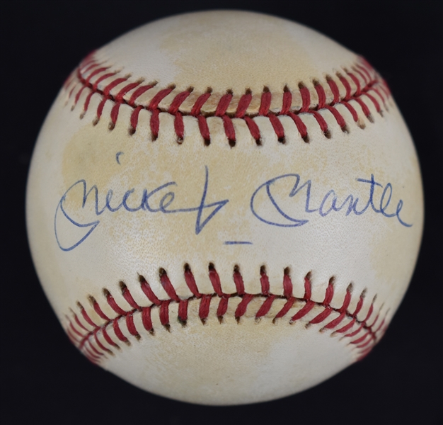Mickey Mantle Autographed Baseball UDA COA