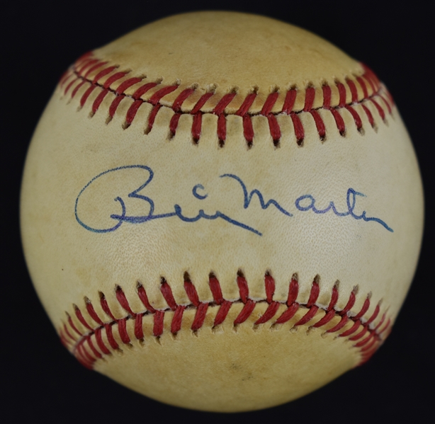 Billy Martin Autographed Baseball JSA LOA