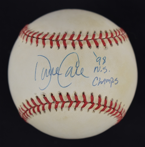 David Cone Autographed & Inscribed 98 W.S. Champs Baseball JSA COA