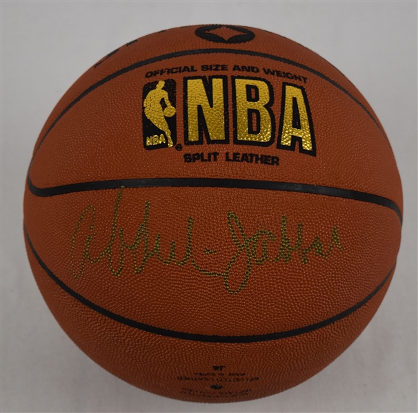 Kareem Abdul-Jabbar Autographed Leather NBA Basketball