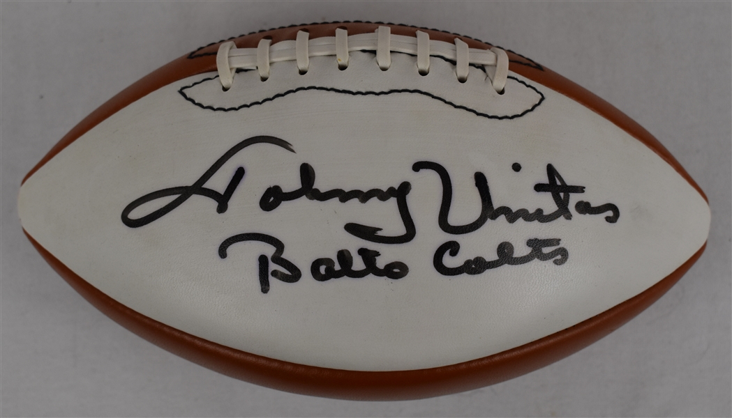 Johnny Unitas Autographed & Inscribed Football