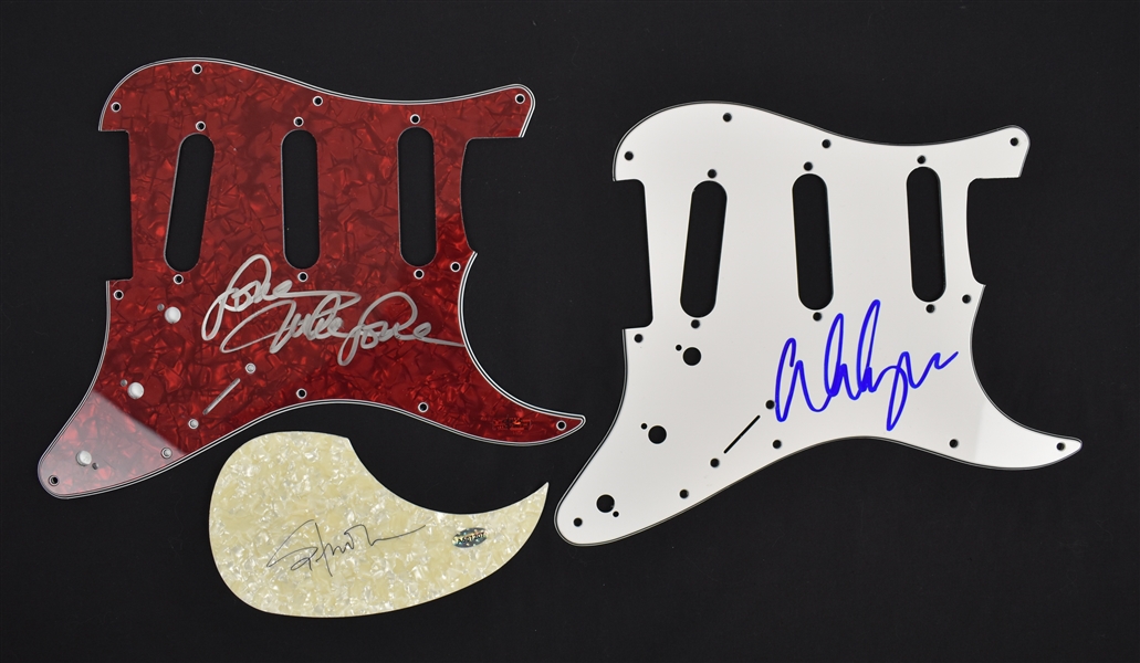 Alice Cooper Shooter Jennings & Mike Love Autographed Pick Guards